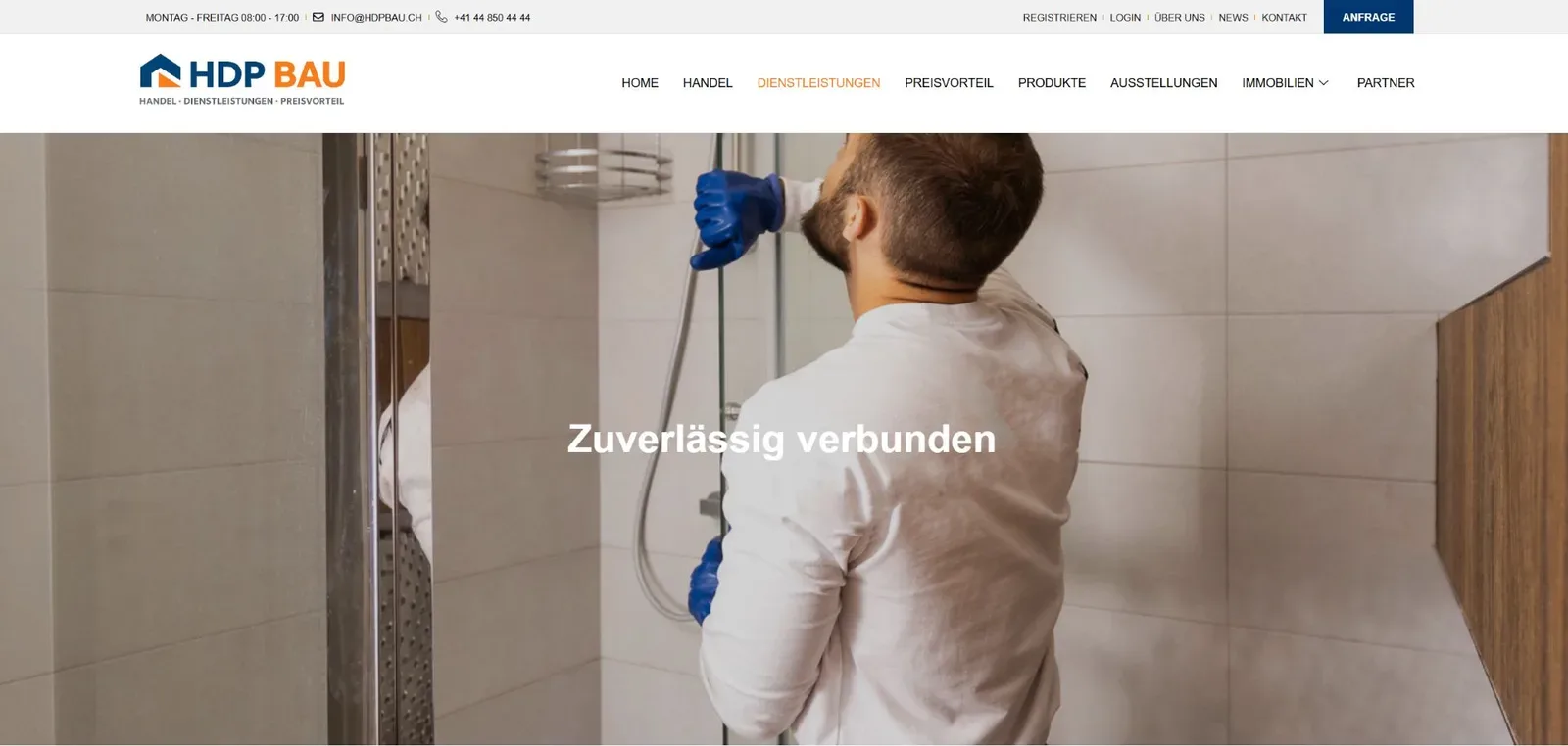 Website von HDP Bau – Umbau und Renovation im Kanton Zürich