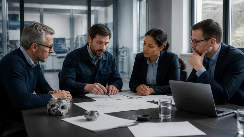 Buying Center bespricht technische Unterlagen